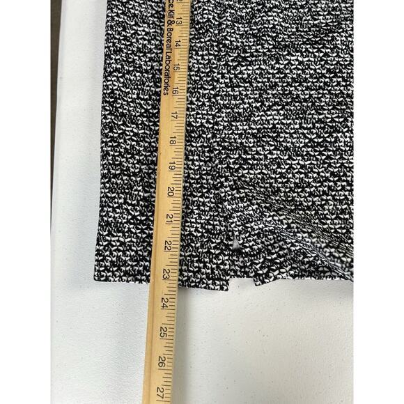 Michael Kors‎ Pencil Skirt Size 14 Black White Patterned Straight Career Stretch - Picture 7 of 9